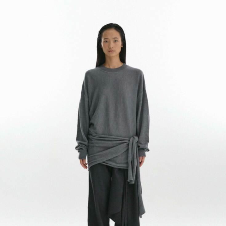 Side Wrap Knit (Grey)