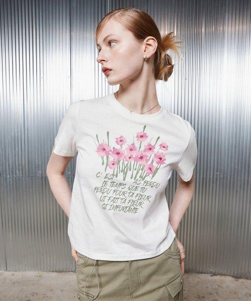 L2 GRASS FLOWER T-SHIRT(WHITE)