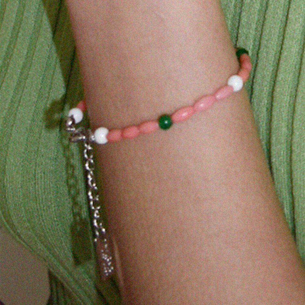 [샤이니 키 착용] Pink Coral Bracelet 핑크 산호 비즈 팔찌