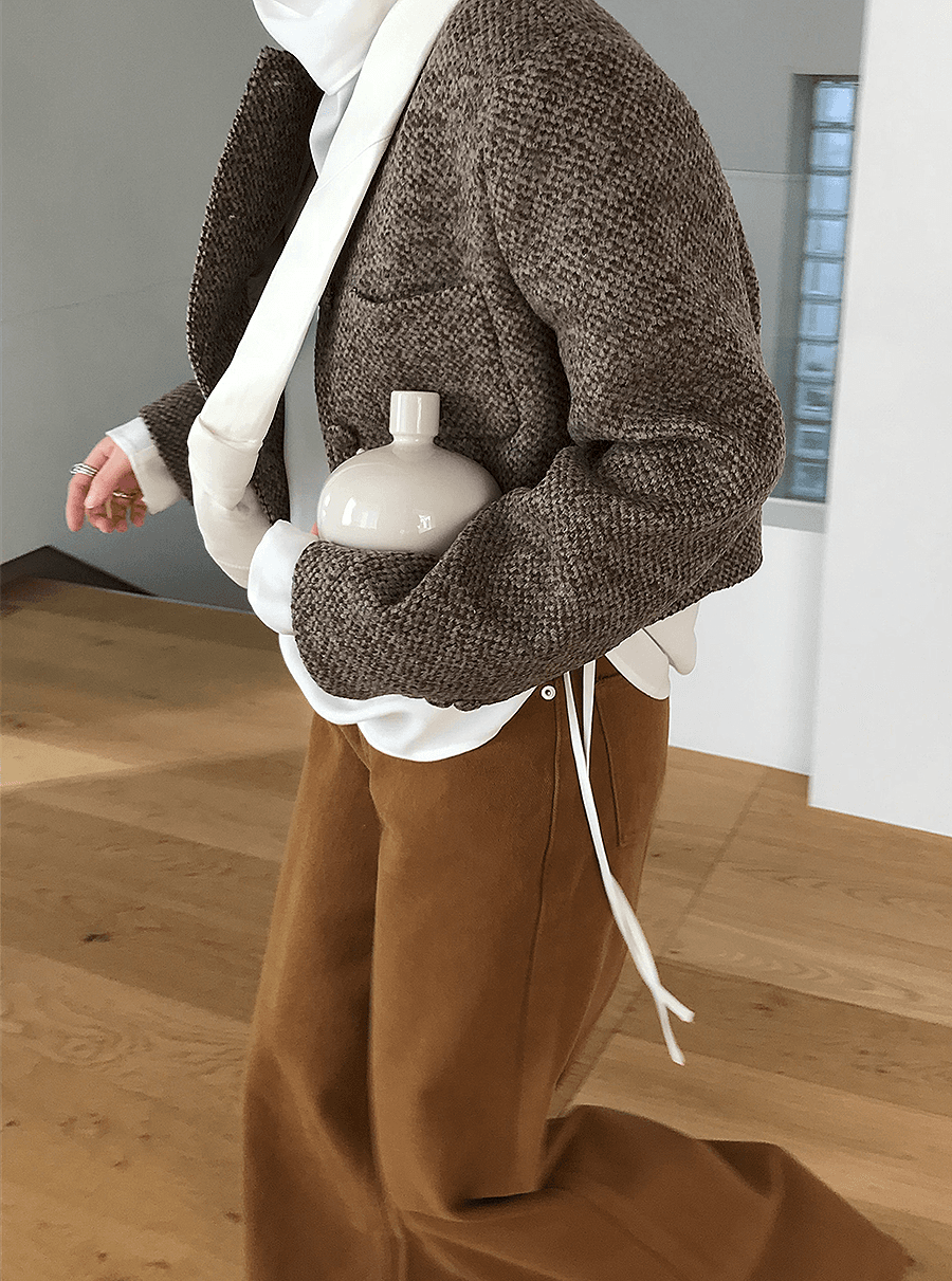 [deepmuze추천] Bruno Tweed Jacket (Brown)