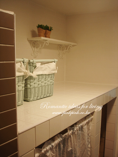 라탄 직사각 손잡이 바구니