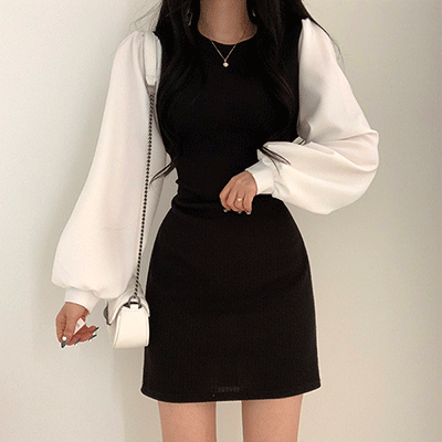 몰리 투톤 원피스