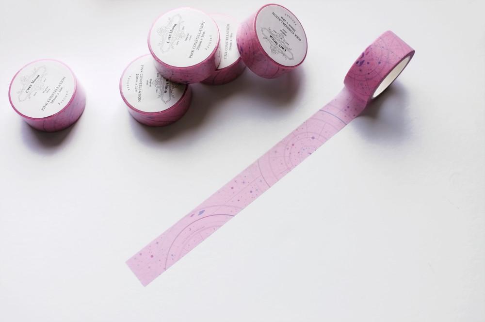 큐라문 Pink Constellation Masking Tape 마스킹테이프
