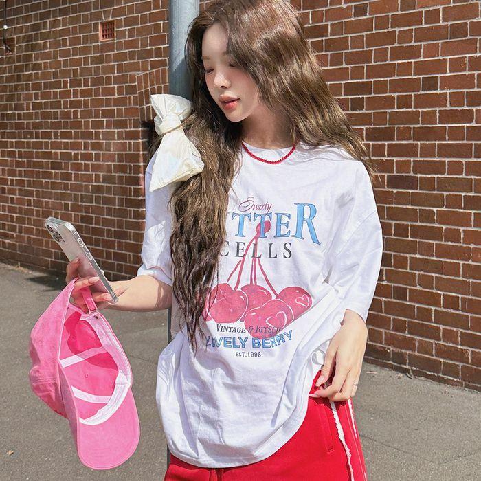 [은채PICK] Cherry Berry Tee-White