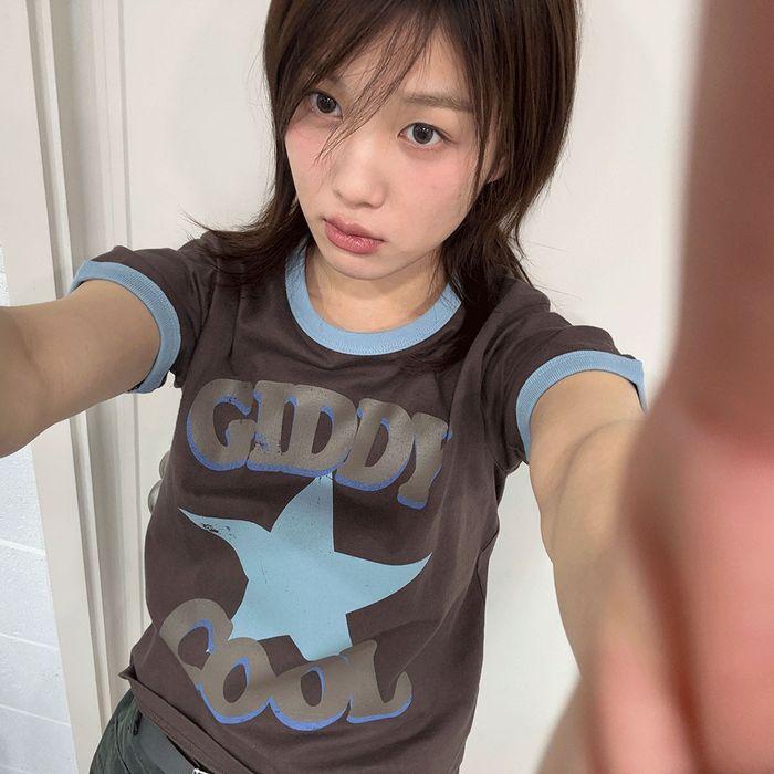 GD STAR TEE_BROWN(IK2EMMT523A)