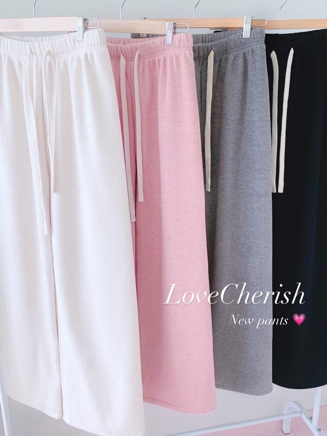 러체 [4col] Hani pants 아이 그레이 블랙 핑크 도톰 기모 여자롱팬츠