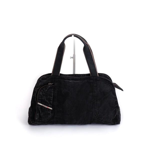 [DIESEL] 워시드 블랙 데님 숄더 백