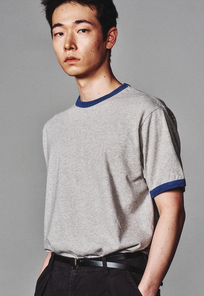 Ringer Tee_Grey/Blue
