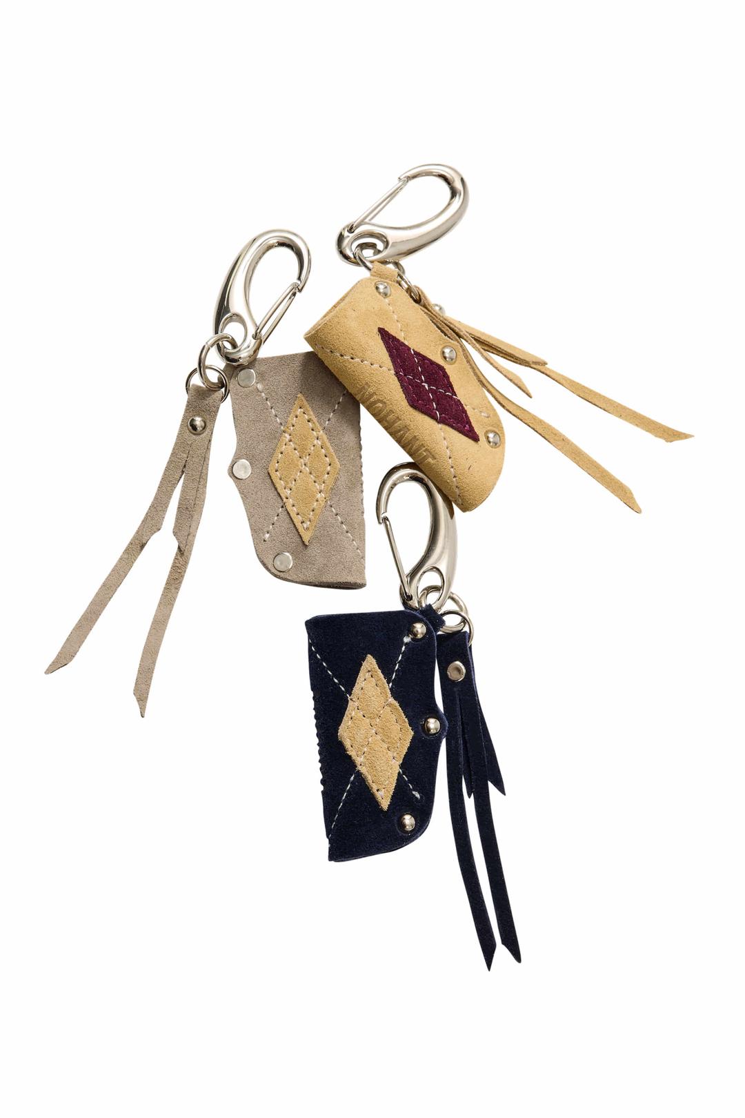 ARGYLE PREPPY LEATHER KEYRING