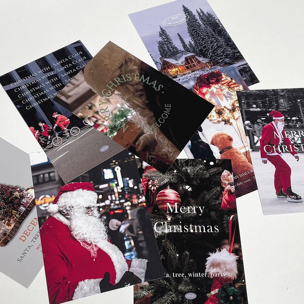 마이데일리룸 크리스마스 카드 엽서 감성 세트 빈티지 인테리어 포스터 소품