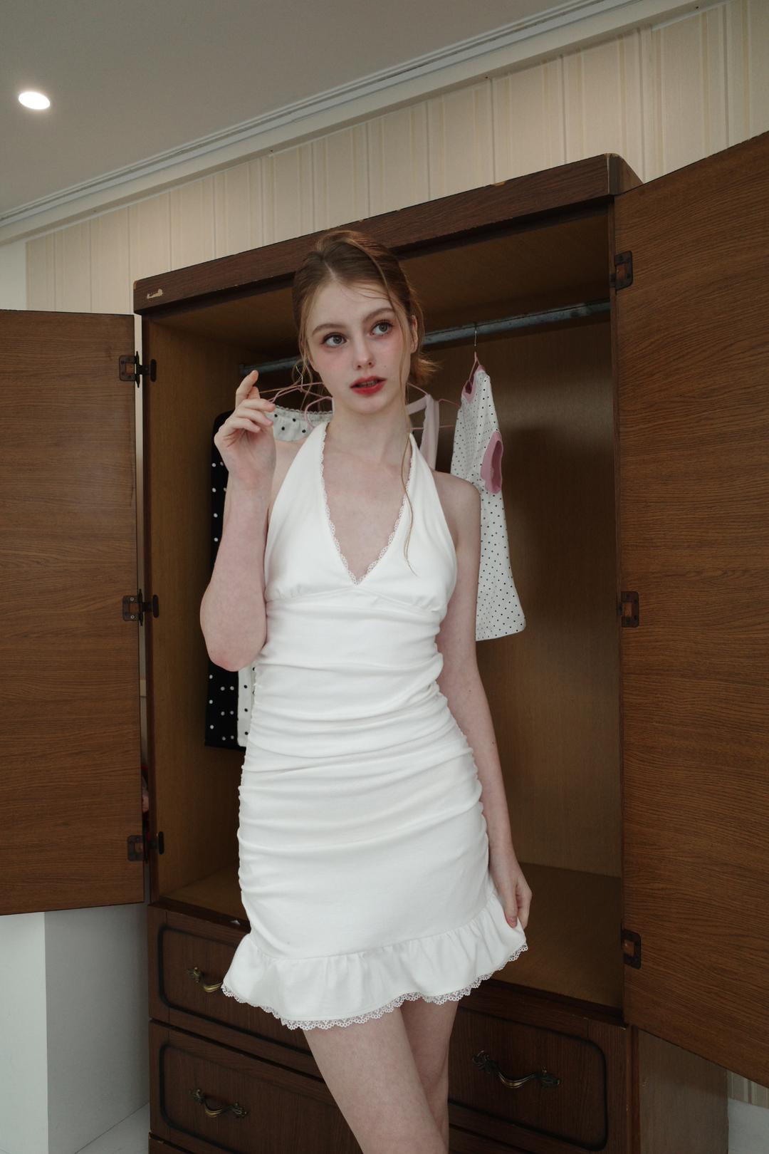 HALTER SHIRRING OPS (IVO)