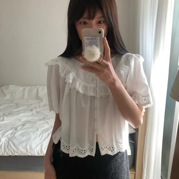 25 Spring_ Ivory Eyelet Blouse