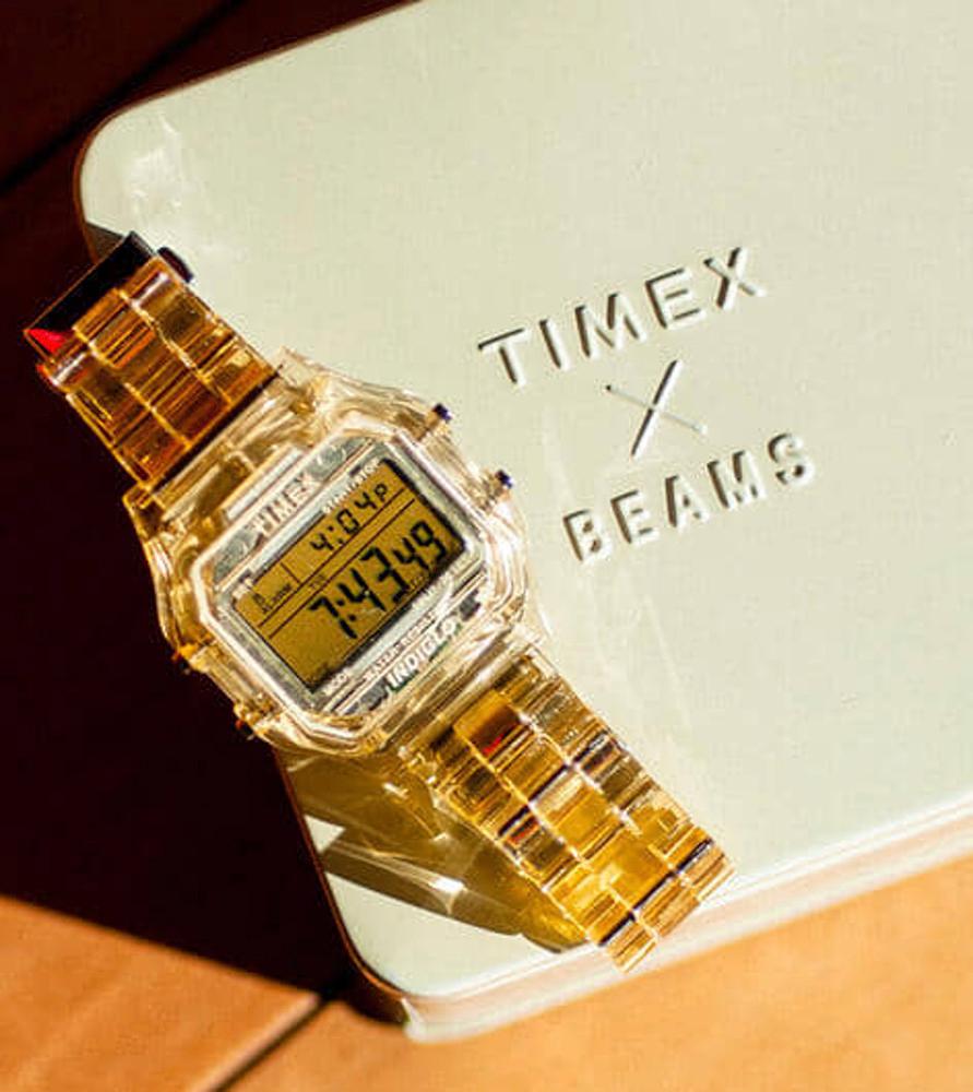 타이맥스 빔즈보이 클리어 옐로우 클래식 디지털 손목시계 TIMEX × BEAMS BOY : 수상한부부