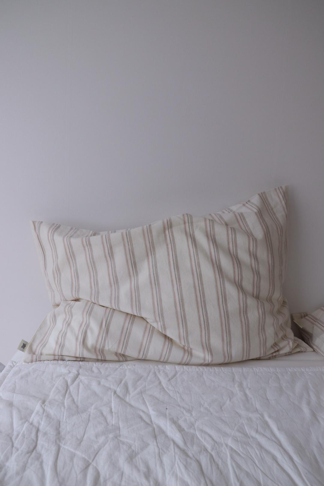 Vintage stripe pillow cover