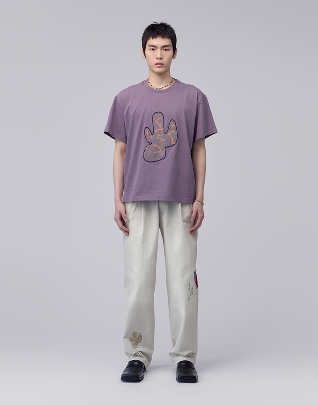 Field Sketch Cactus Tee (Purple)