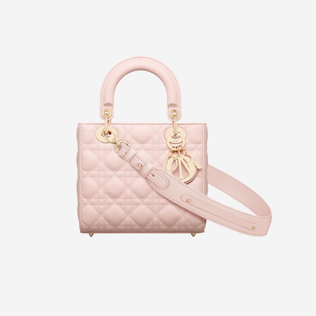 Dior Small Lady Bag My ABCDior Cannage Lambskin Powder Pink