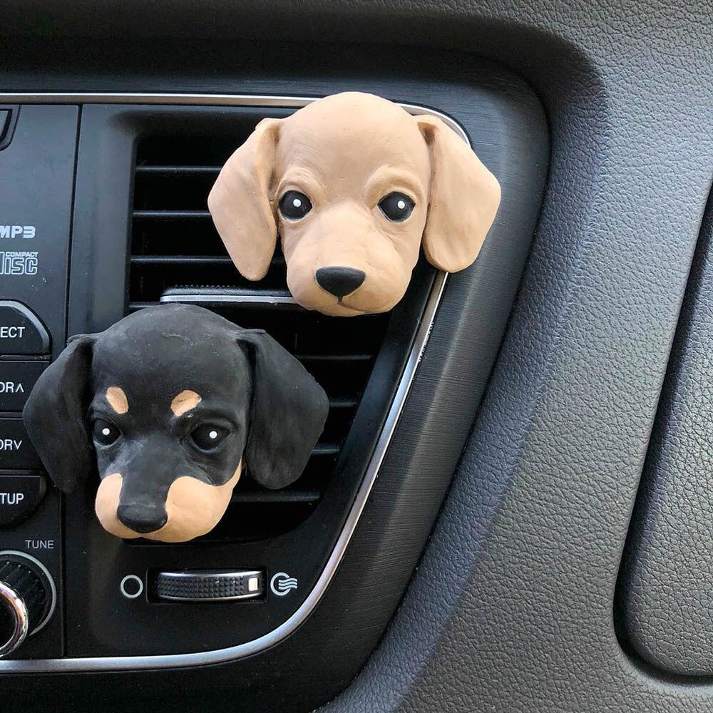 닥스훈트 강아지 차량용  석고방향제 (+선물상자)