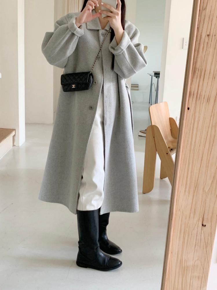 [품절임박/바로배송] 벨라 핸드메이드 코트 (그레이)