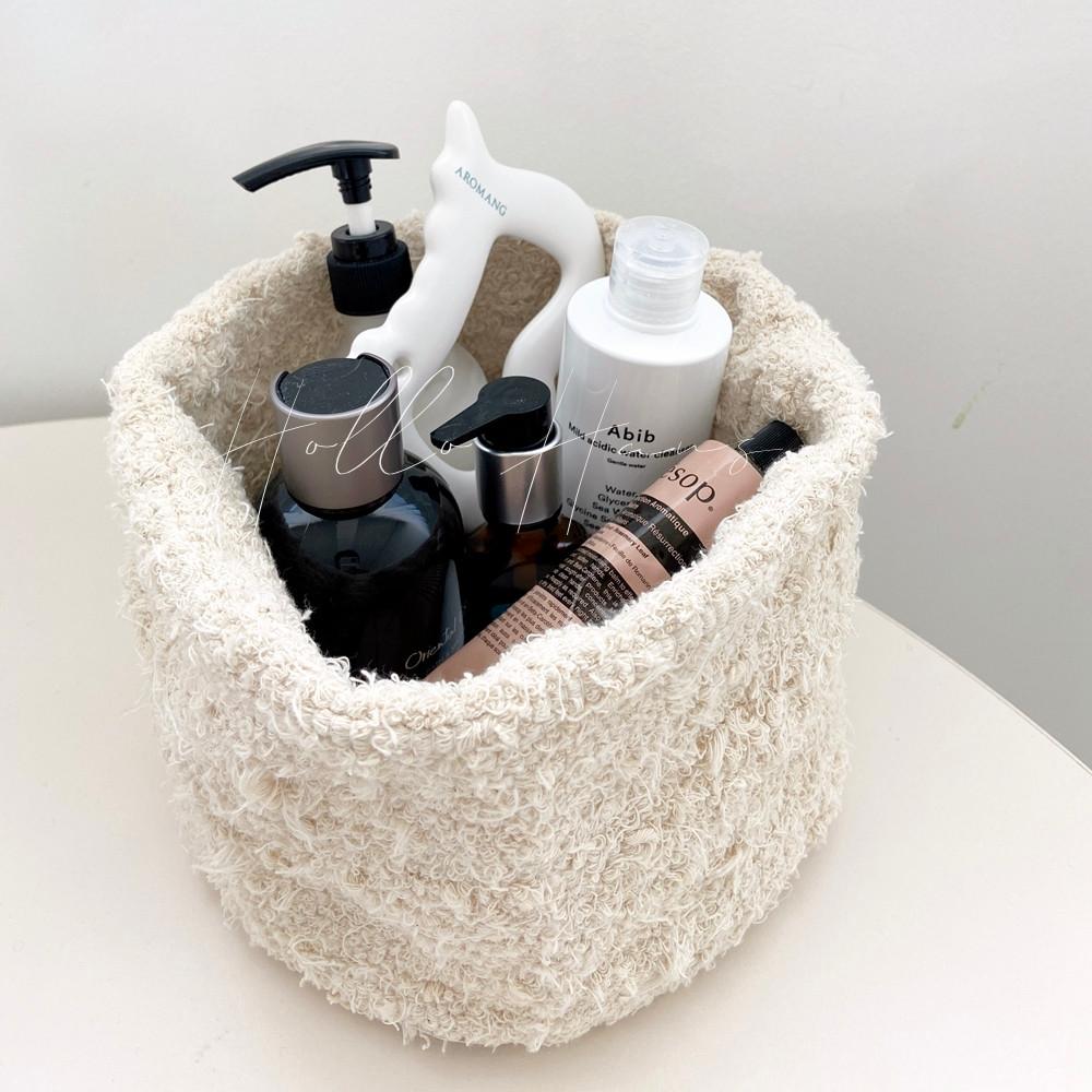 다용도 유아 패브릭 바구니 리빙 바스켓 장난감 수납 기저귀 정리 천바구니 원형 보관함