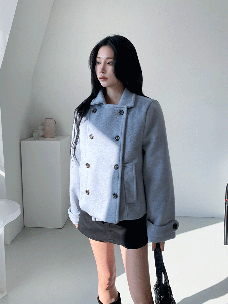 하이리밋 이코 카라넥 숏 더블 코트