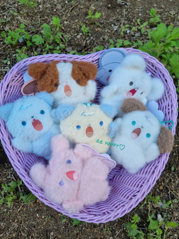 [소소HAPPY] 힘내 응원 동물 인형 키링 시즌2  / 강아지 늑대 고양이 토끼 생쥐 요정 키링 가방고리 수능 선물