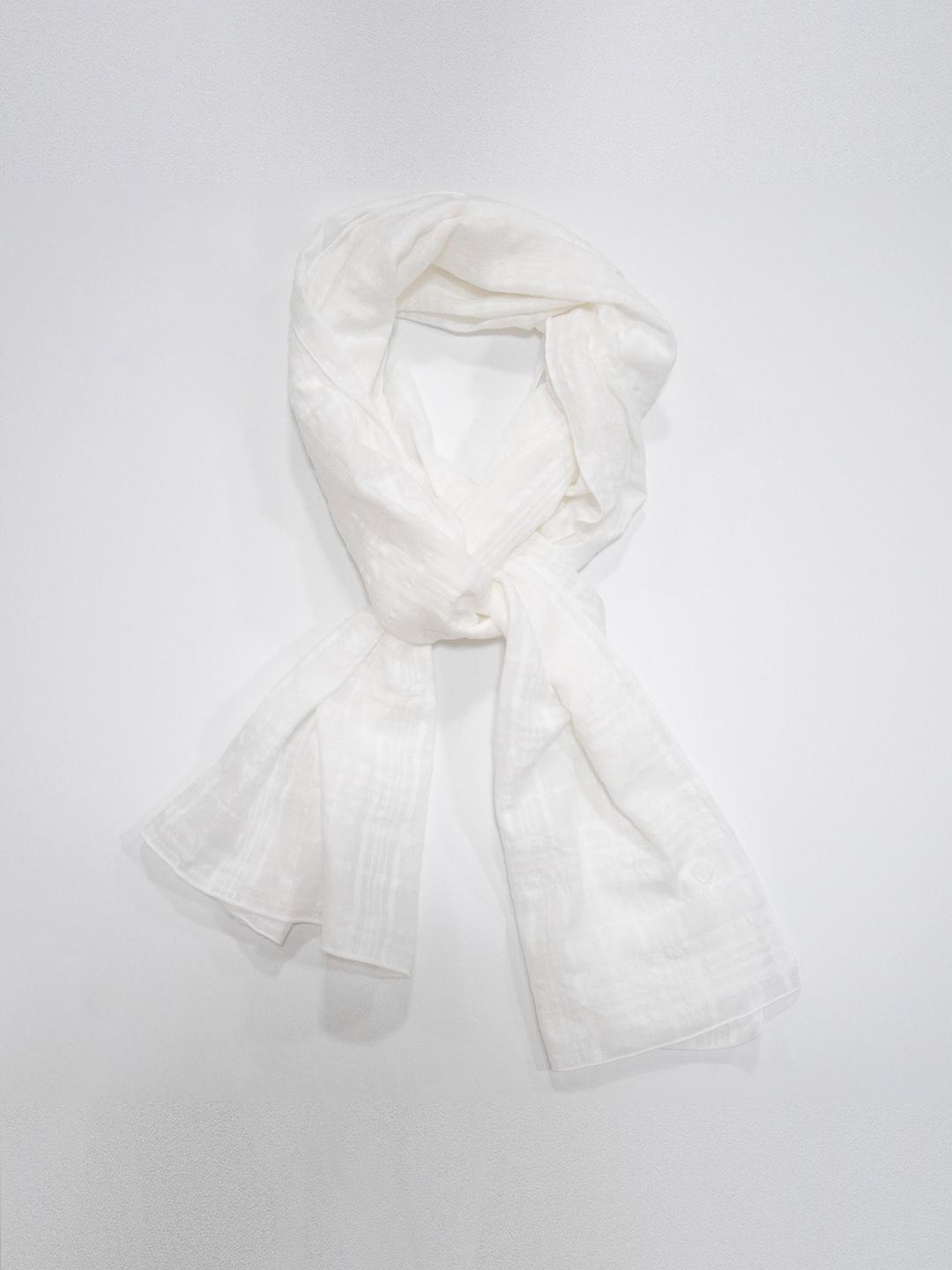 check scarf (ivory)
