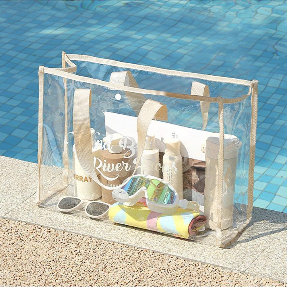 젤리빅 투명 방수 숄더 비치백 4컬러