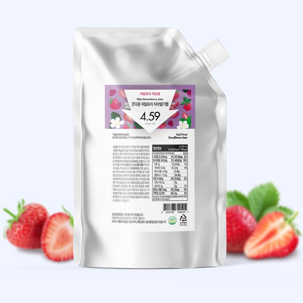 굿다운 1/9 치아딸기잼 리필팩, 1kg