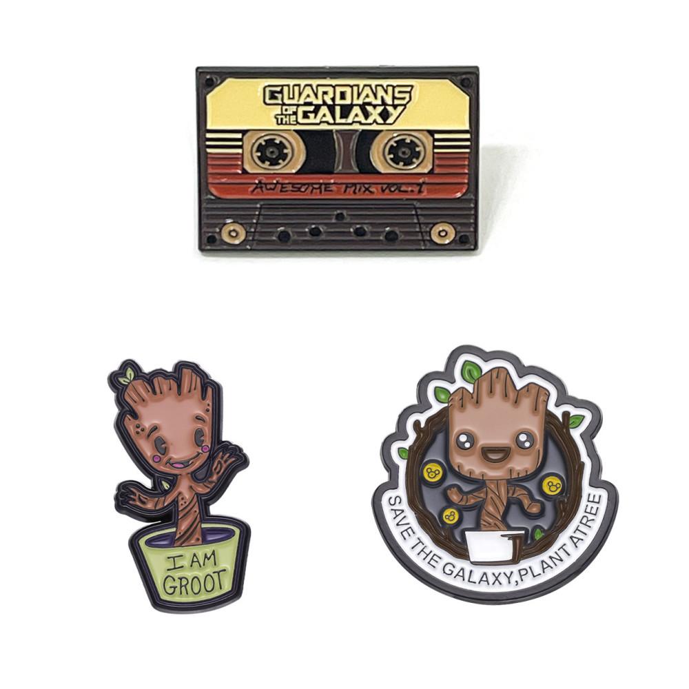 가디언즈오브갤럭시 카세트테이프 패션브로치,패션뱃지 자켓가방리폼장식