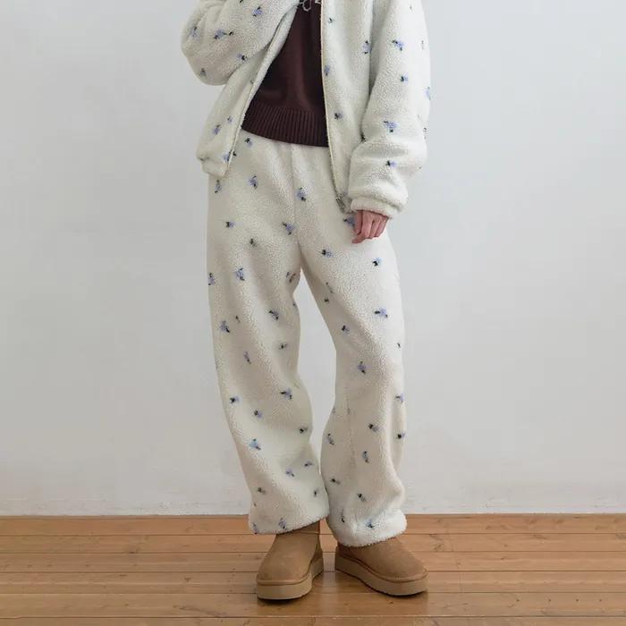 Blossom Fleece Pants Ivory