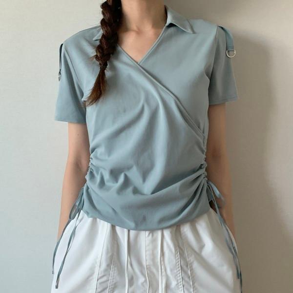 [ WOMAN ] KIYOKO TAKASE sports shirt ( made in JAPAN )