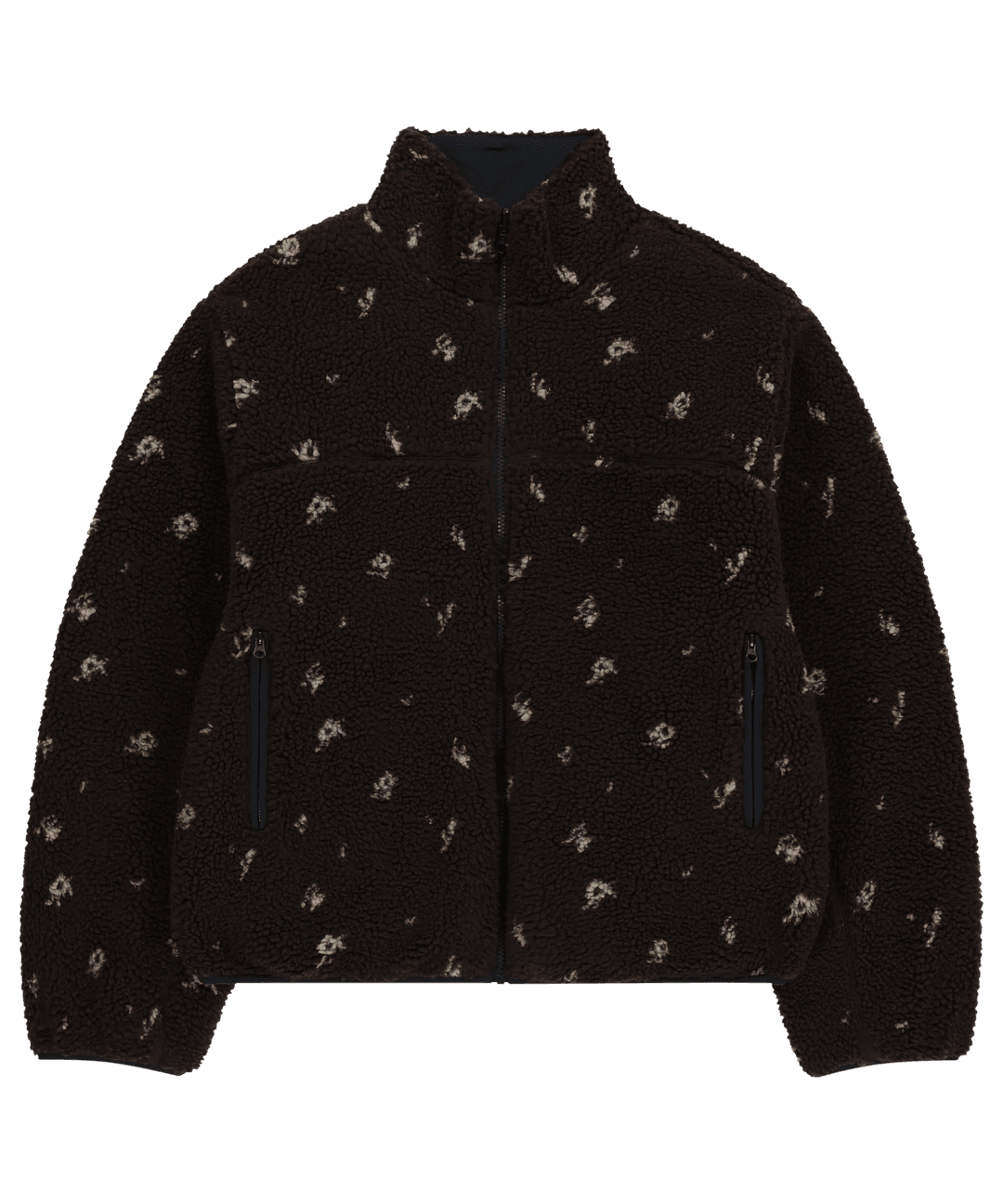 PETAL REVERSIBLE FLEECE JACKET BROWN