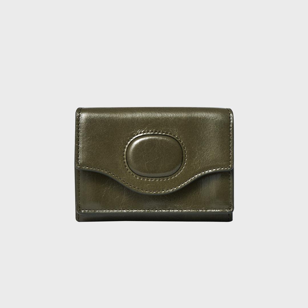 EGGSHELL MEDIUM WALLET_OLIVE
