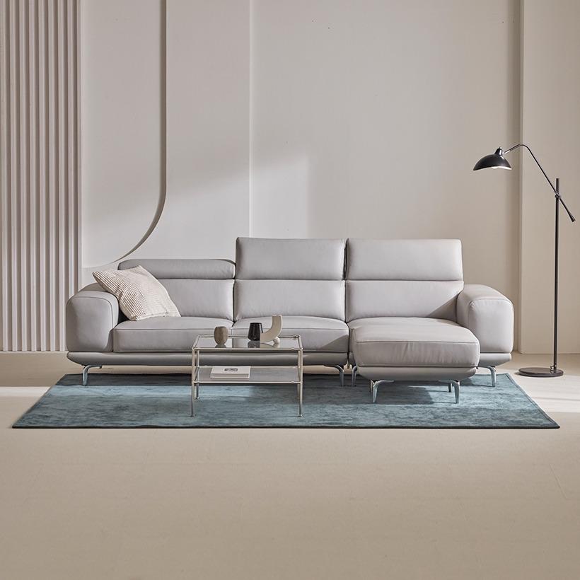 [made by GUUD] 벨로씨 럭스 천연면피 가죽 소파 4인+스툴