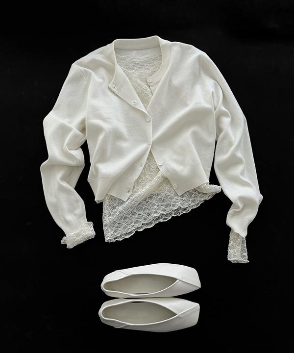 매니크 [🌿봄신상/무료배송] 파히코 시스루 레이스 긴소매 티셔츠