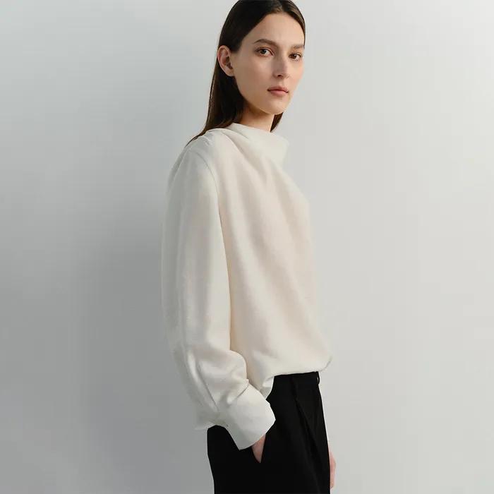 MEG COWL NECK BLOUSE (IVORY)