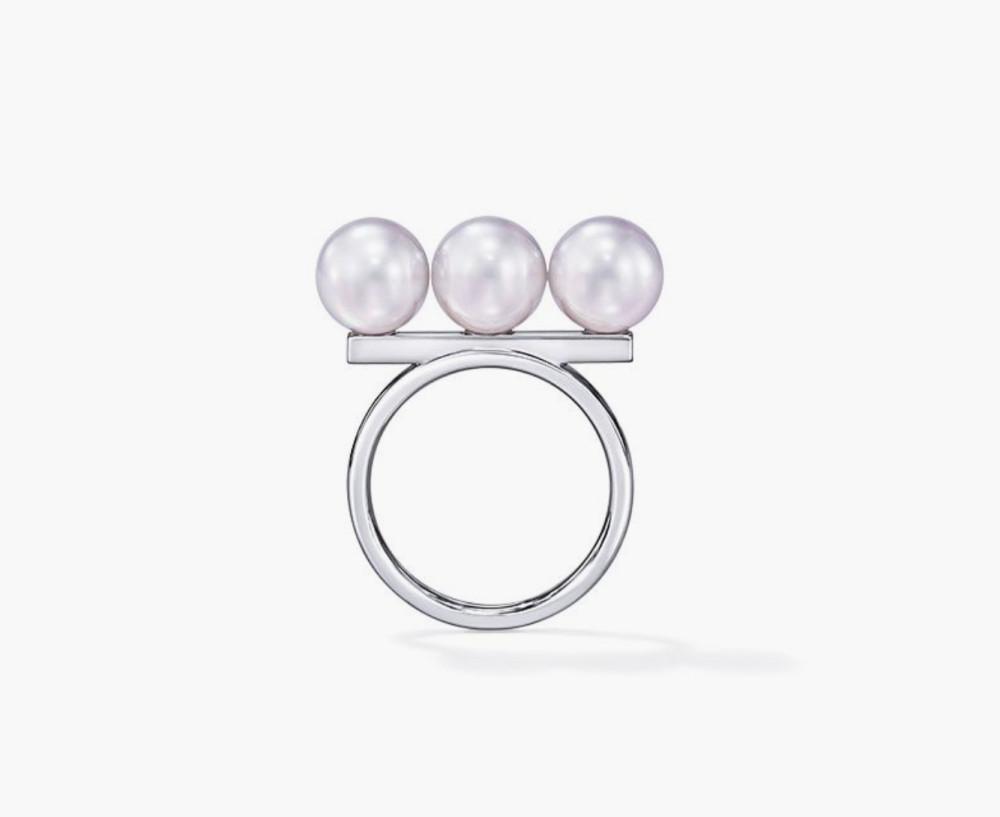 [국내백화점제품 풀패키지] 타사키 밸런스 네오 진주 반지 18K