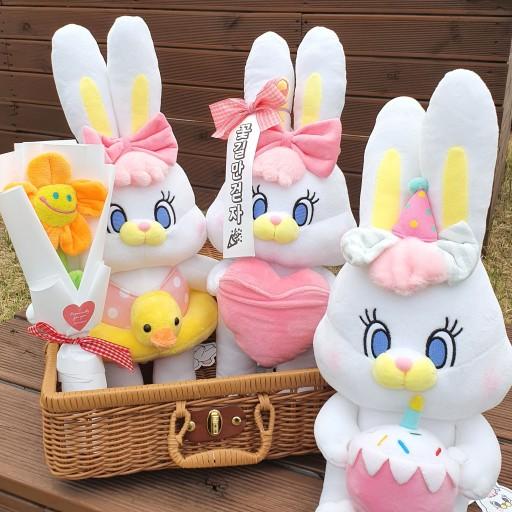 생일선물 ) 꽃을든 리코 인형꽃다발 인형화환