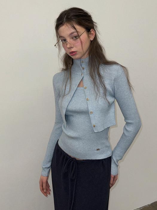 [TWEE] 이엘 레이어드 카라 긴팔 니트