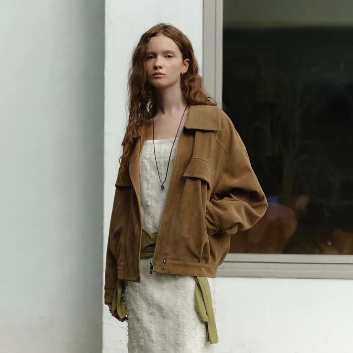 스웨이드 봄버 점퍼 NEL5AM801_95