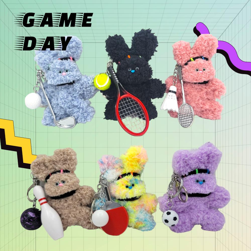 밍밍씨 스포츠 토끼키링 골프 배드민턴 테니스 탁구 축구 야구 볼링 수영키링 가방 인형키링