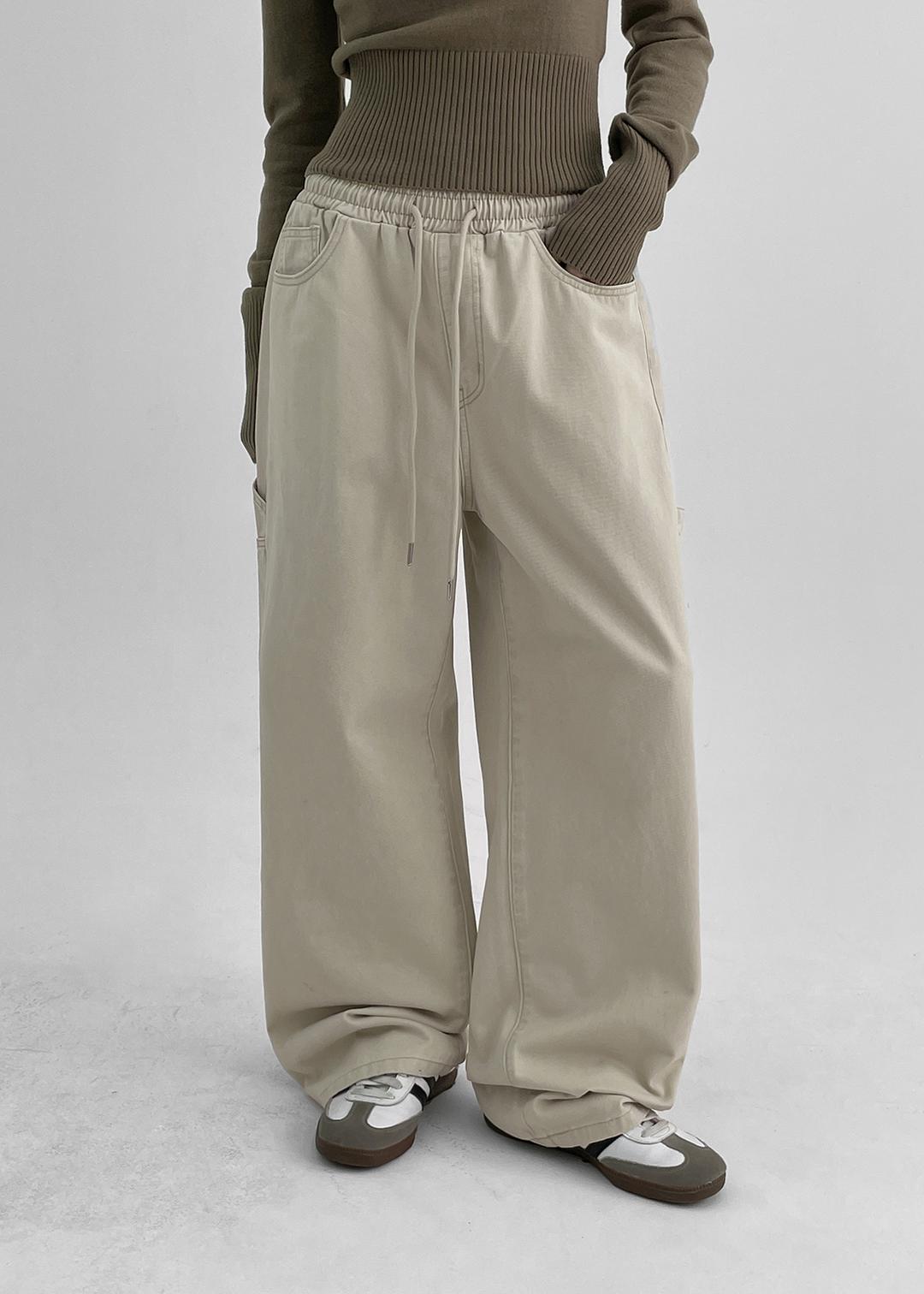 블랙업 [✨역대급블프][MADE] 네오 카펜더 밴딩 코튼팬츠