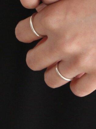 [단독] [1+1]basic bold ring_silver