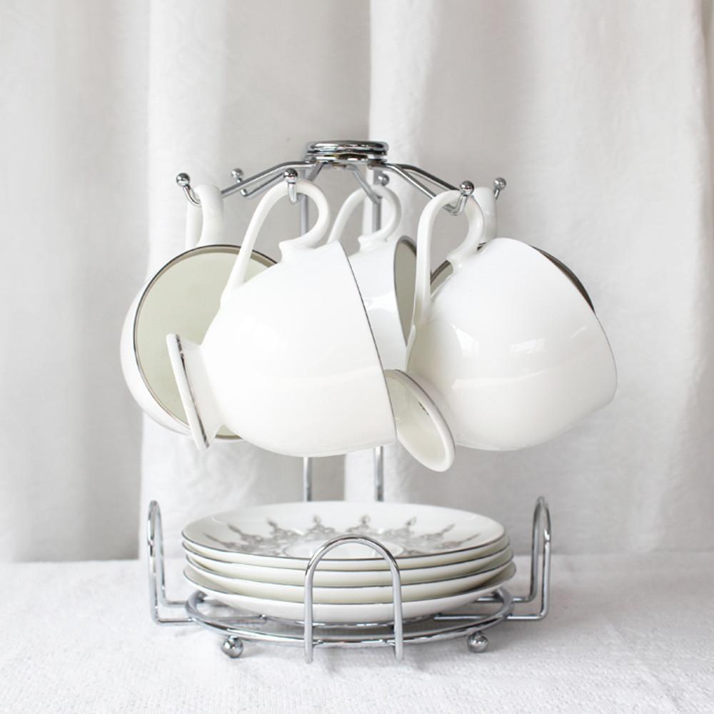 에라토 회전 컵걸이 찻잔 커피잔 거치대 수납 주방 정리대 6P용