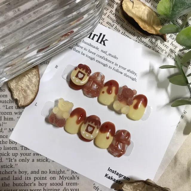 스윗 다마고치 푸딩 네일팁