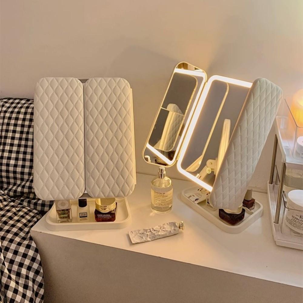 LED 탁상 거울 터치식 조명 화장대 메이크업 접이식 라이트 화장