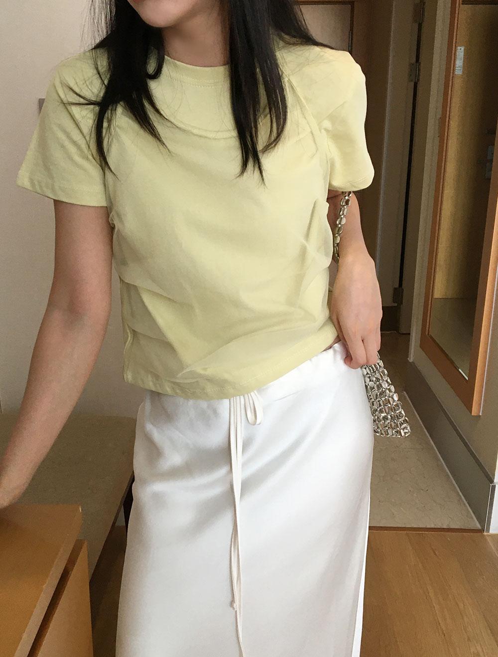 리언스 칩스 시스루 홀터 뷔스티에 레이어드 티셔츠 (3color)