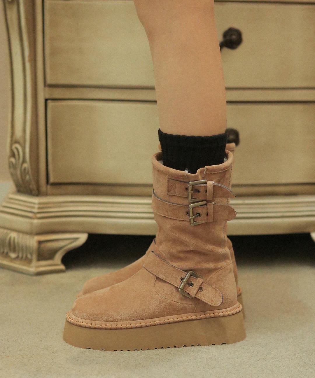 ljh038-7 Biker platform middle boots _ 2colors