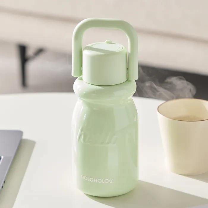 홀로홀로 원터치 밀크 텀블러 보온보냉병 430ml - 그린