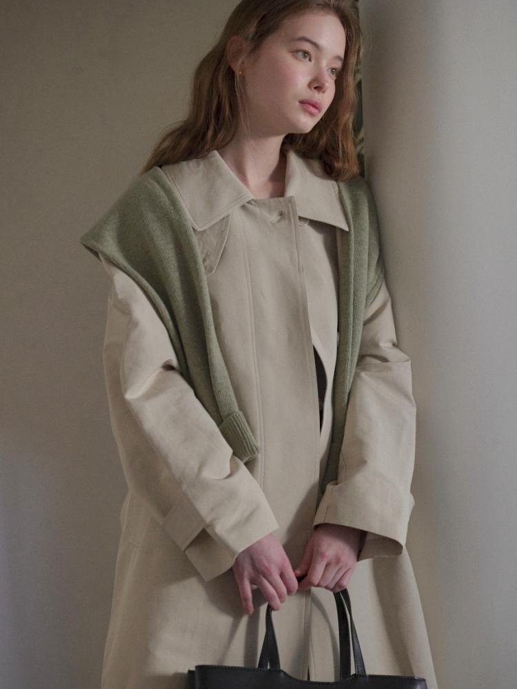 (24SS연카키바로배송) 앤유브라운 히든하프 바바리 (2COL)